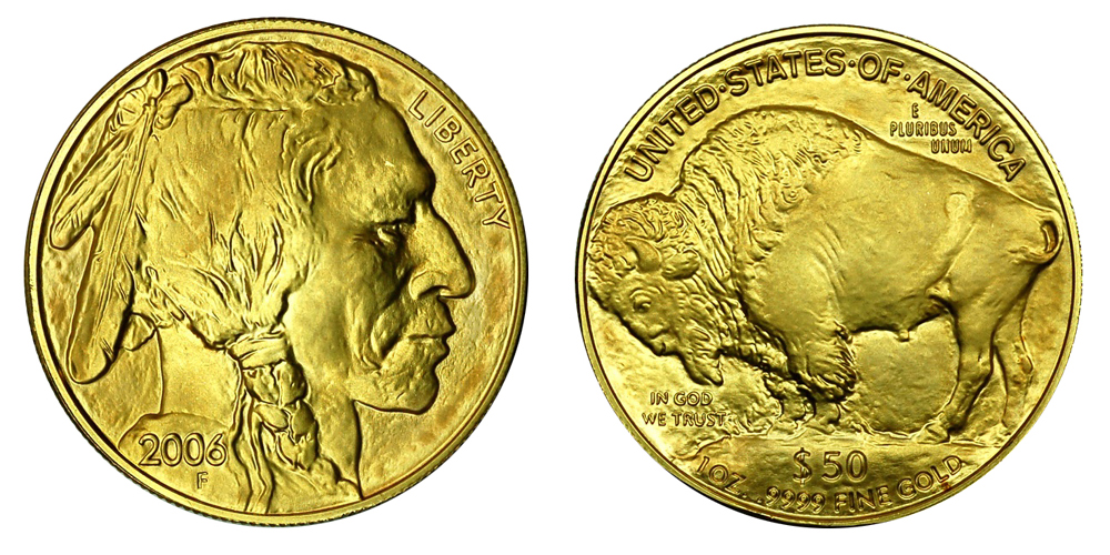Иностранные Золотые монеты весом в 1 унцию