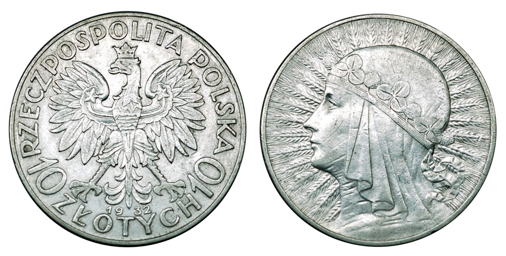 Польша 10 злотых 1932-1939