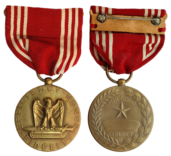 США Медаль За безупречную службу (бронза, диаметр 32 мм), цена 3-4 доллара