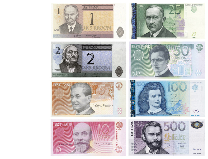 Эстонские кроны банкноты