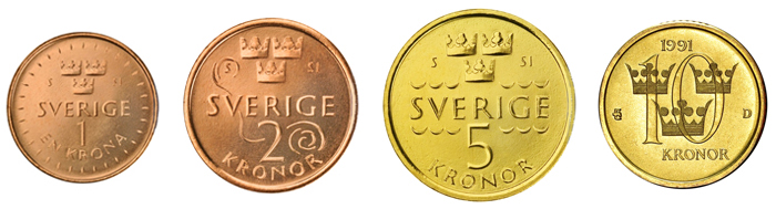 Шведские кроны монеты