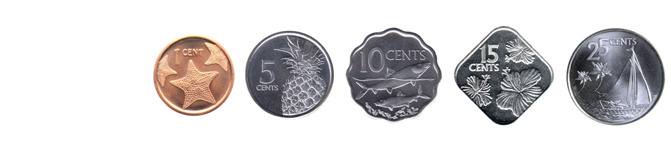 Багамские доллары монеты