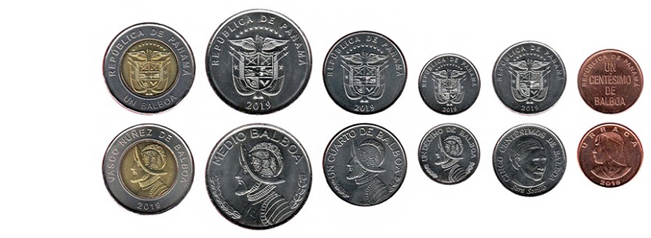 Панамские бальбоа монеты