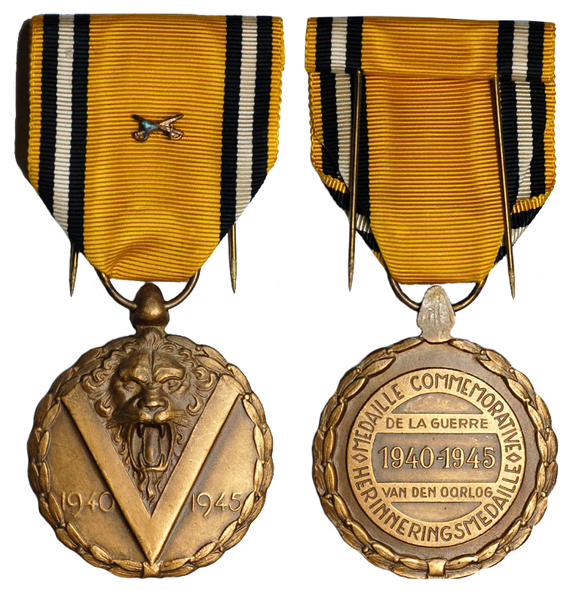 Бельгия Медаль В память о Второй мировой войне 1940-1945 (бронза, диаметр 37 мм), цена 3.5-4 евро