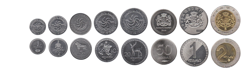 Грузинские лари в монетах