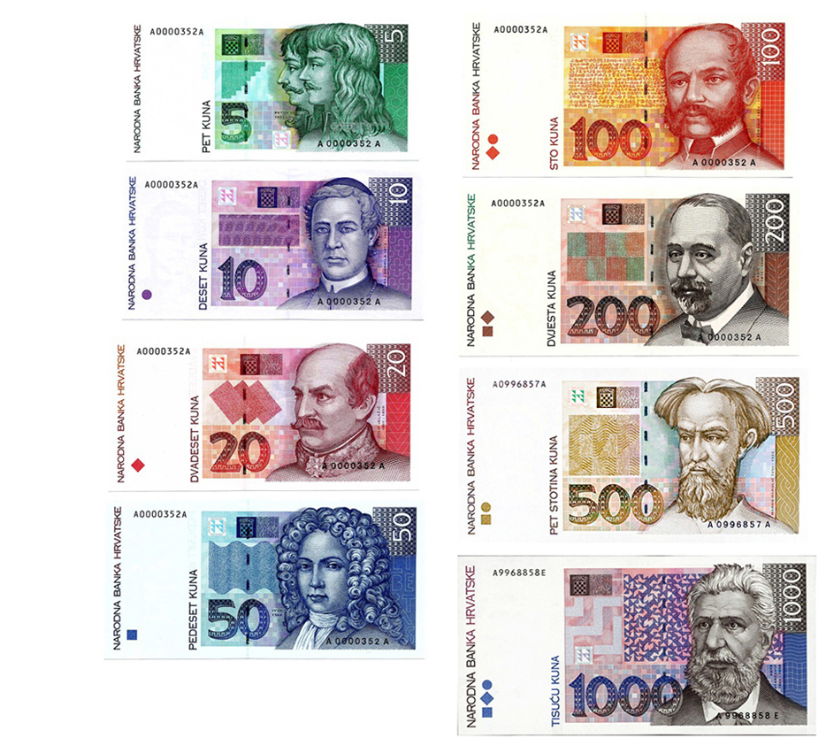 Хорватские куны банкноты
