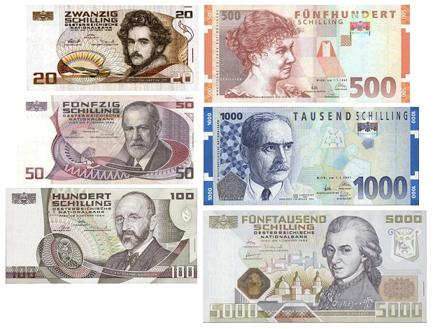 Австрийские шиллинги банкноты