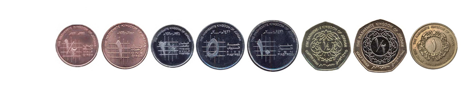 Иорданские динары монеты