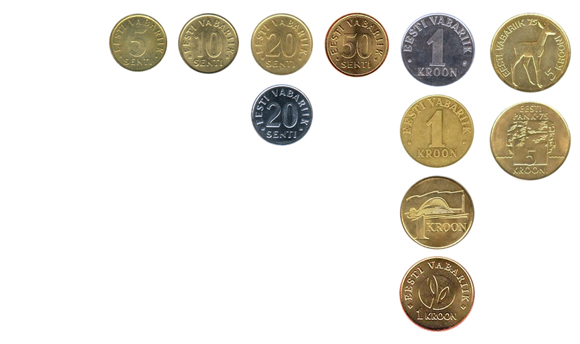 Эстонские кроны монеты